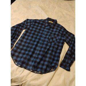 Vintage Northway Check Plaid Button Down Long Sleeve Sz L lightweight